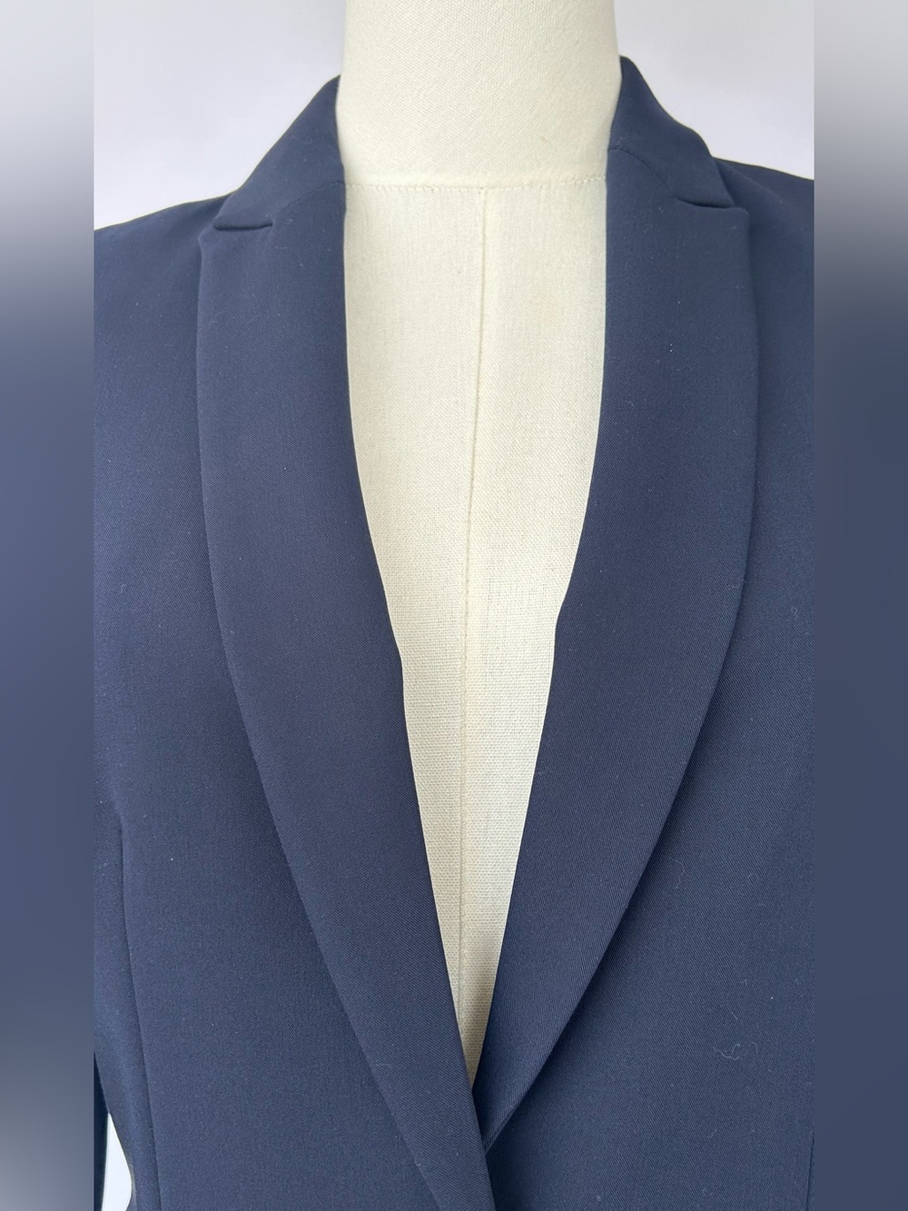 Tommy Hilfiger Women’s Single-Button Navy Blazer Crest Buttons Size 4 - Picture 3 of 14